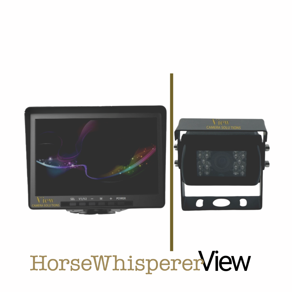 Horsewhispererviewpro10.1 - Kabelgebundene Kamera für Pferdeanhänger/Transporter oder Pferdestall - komplettes Kit